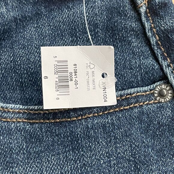 Old Navy Denim Skirt Secret Slim Pockets Raw Hem Women’s Sz 6 New - Picture 5 of 10